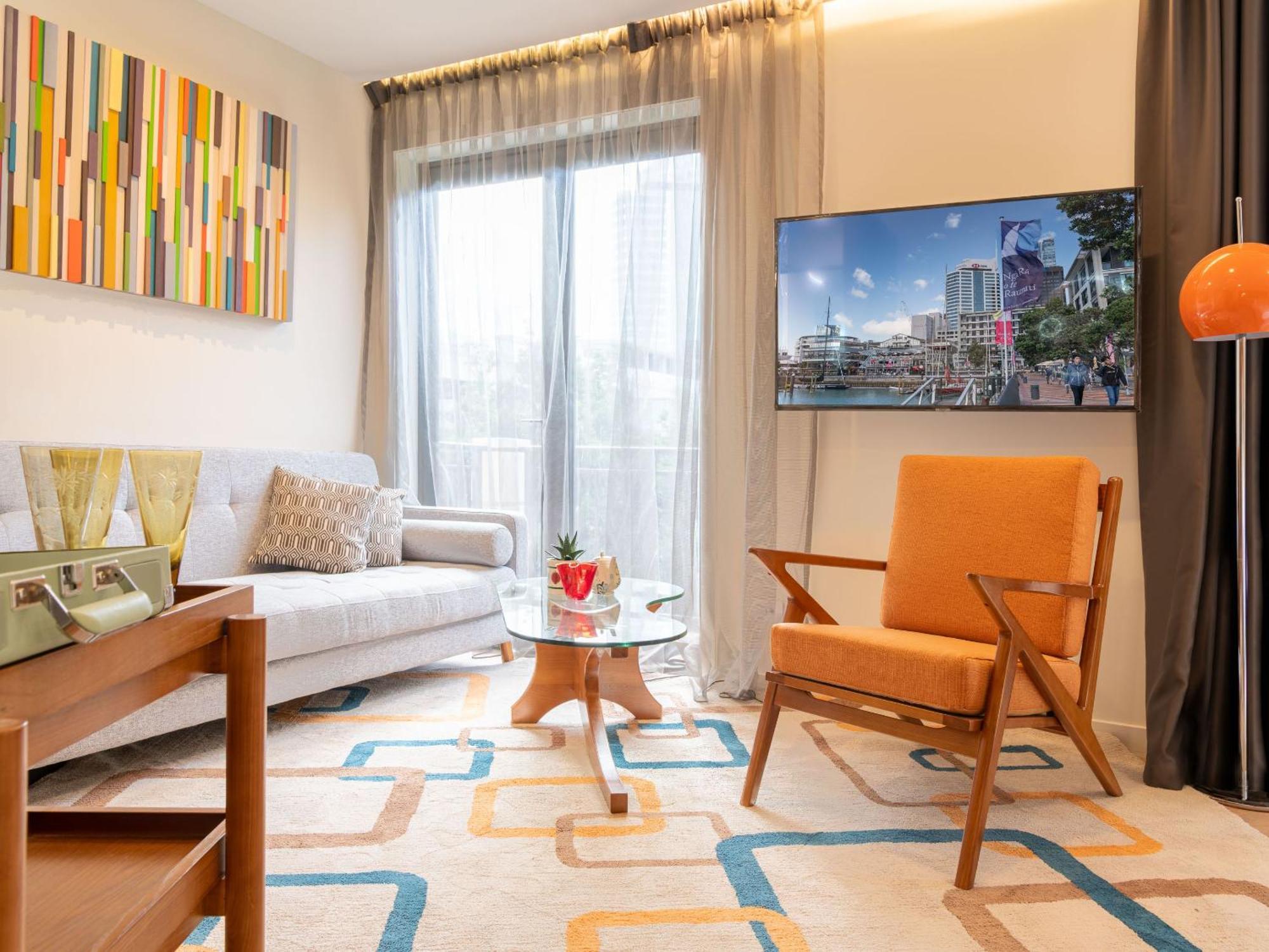 Ohtel Auckland Hotel Bagian luar foto Living room