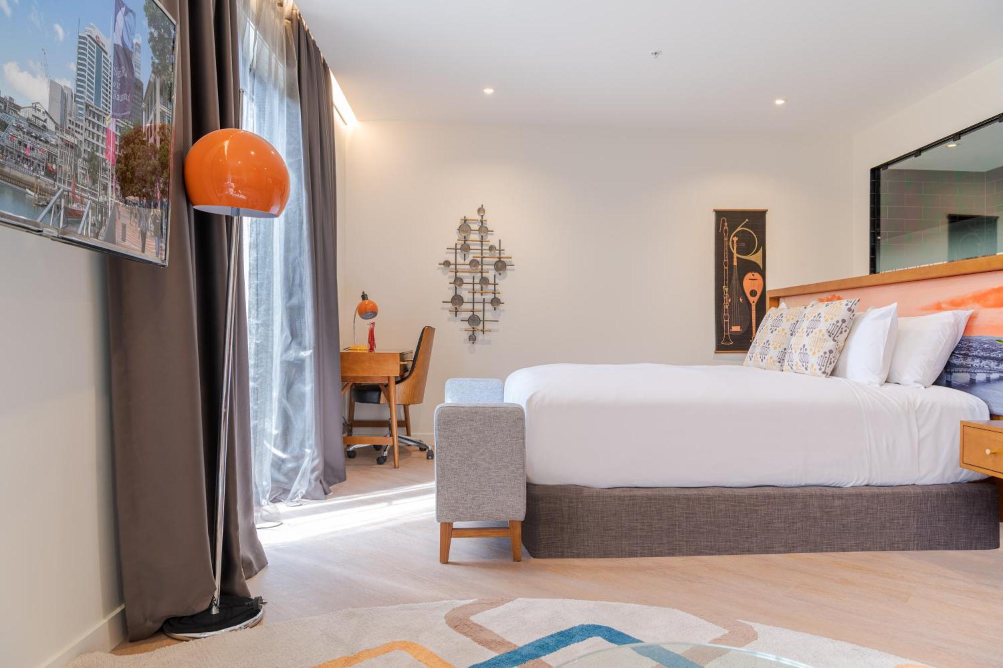 Ohtel Auckland Hotel Bagian luar foto A bedroom at the hotel